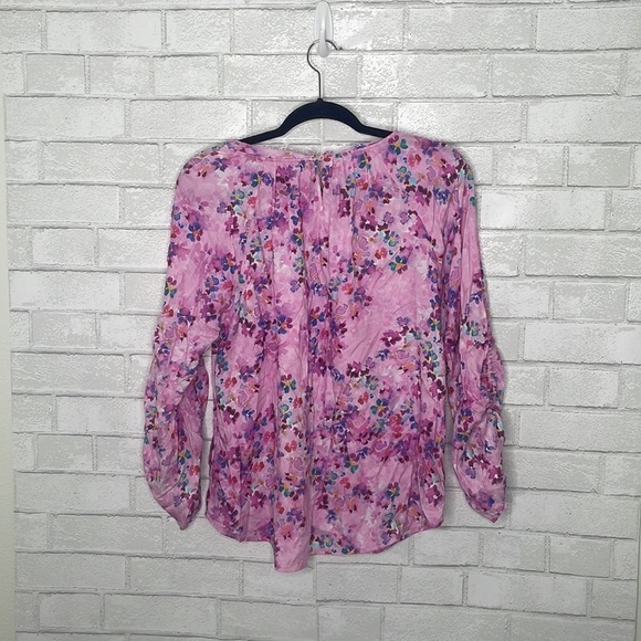 Soft Surroundings Brialla Floral Lilac Lightweight Print Top - Picture 7 of 11